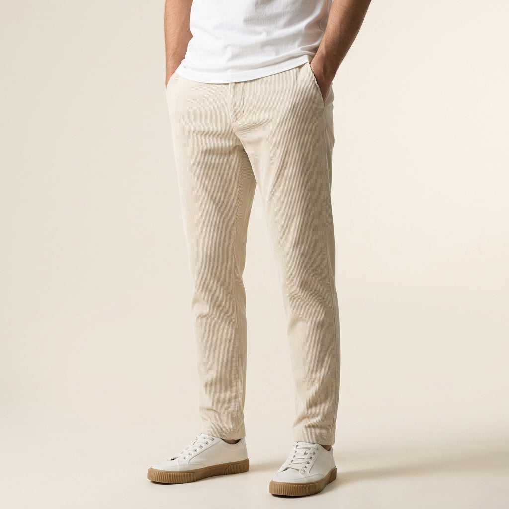 Raffaele Slim Fit Corduroy Pants
