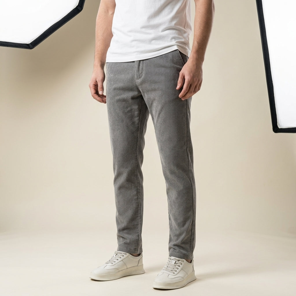 Raffaele Slim Fit Corduroy Pants
