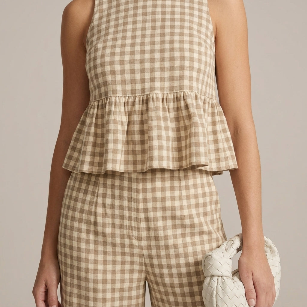 Violetta Sleeveless Top - Wide Leg Pants Two Piece Set