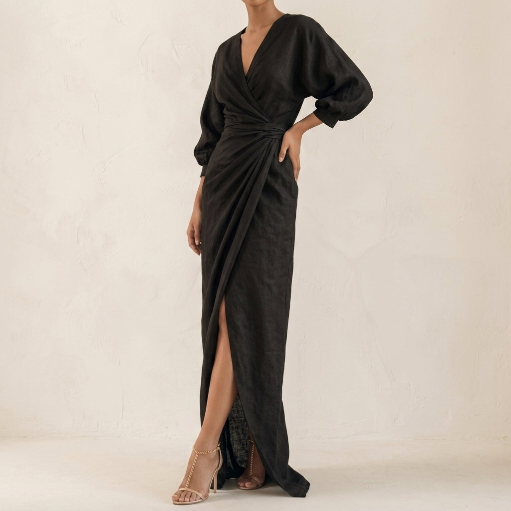 Vittoria Women's V-Neck Maxi Dress