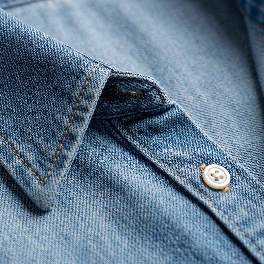Sandro Men's Long Sleeve Denim Shirt