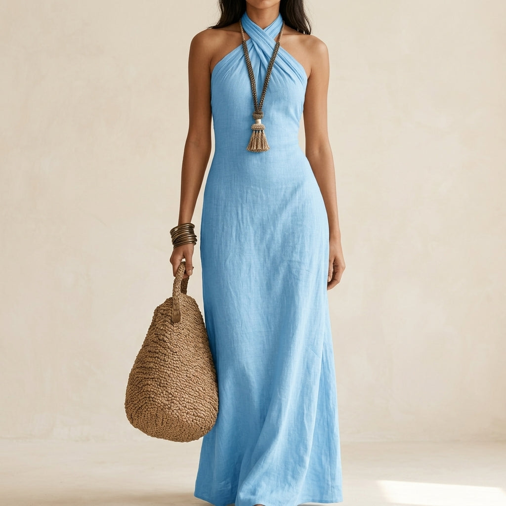 Romina Women's Linen Maxi Dress