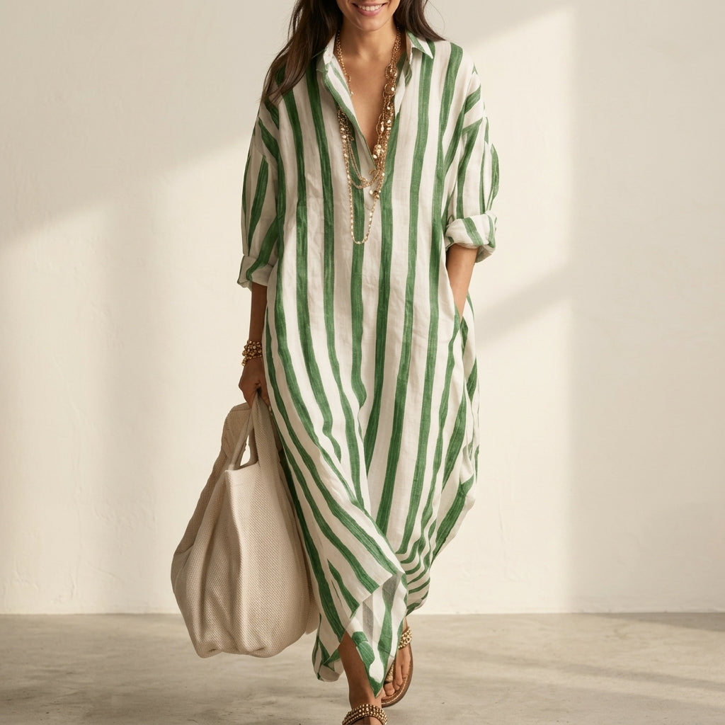 Marcella Women's Striped Shirt Dress
