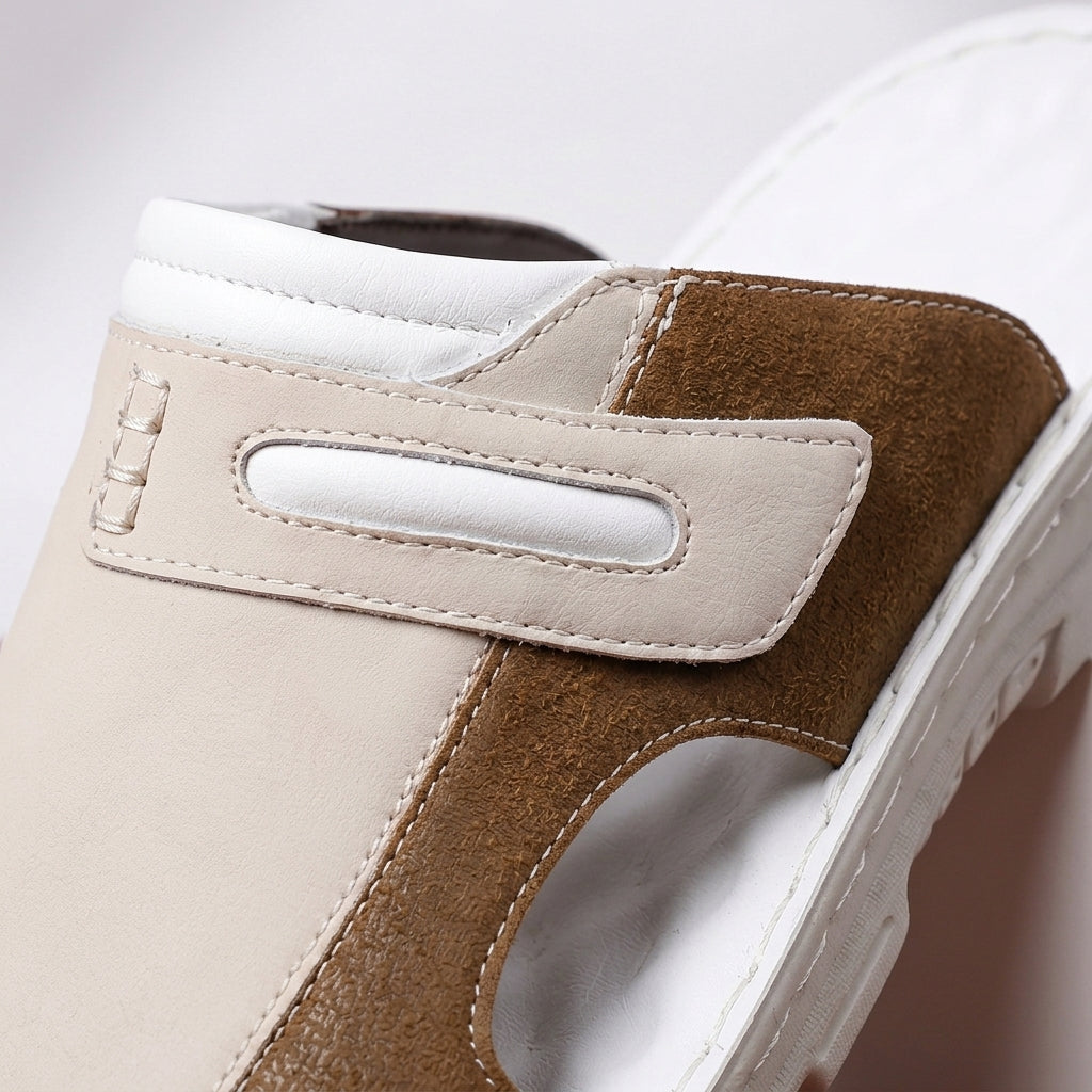 Romano Leather Slide Sandals