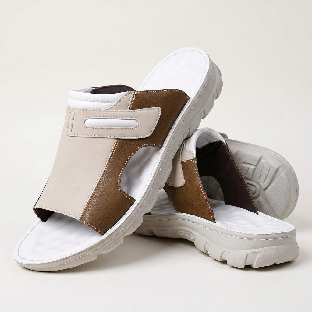 Romano Leather Slide Sandals