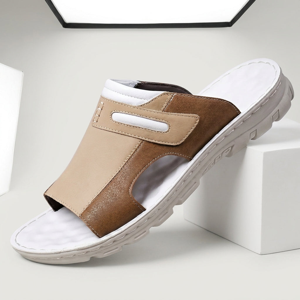 Romano Leather Slide Sandals