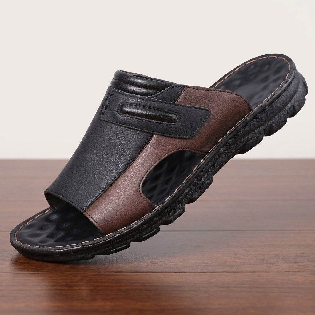 Romano Leather Slide Sandals