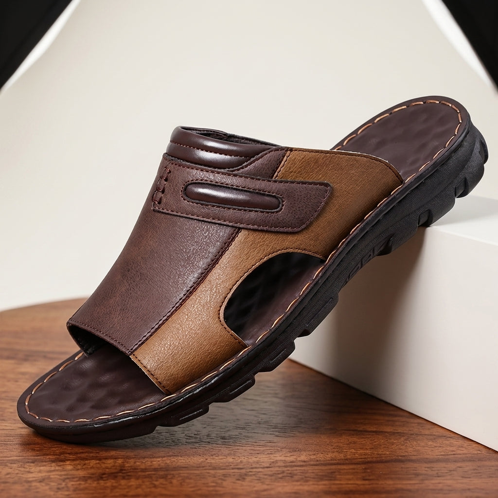 Romano Leather Slide Sandals