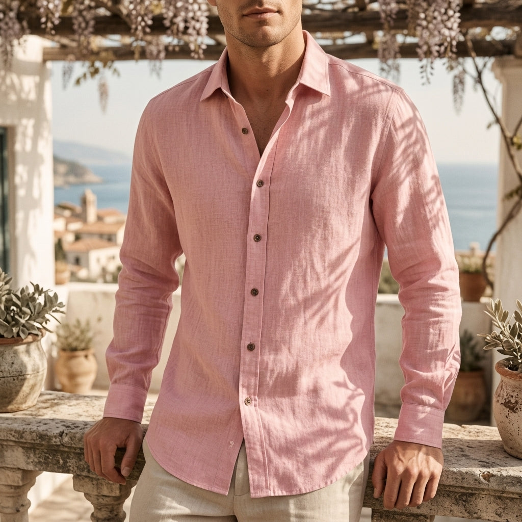 Marcello Long Sleeve Linen Shirt