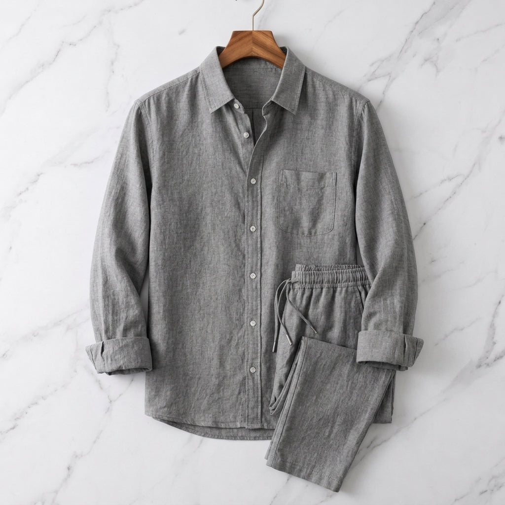 Vittorio Men’s Linen Shirt and Pants Set