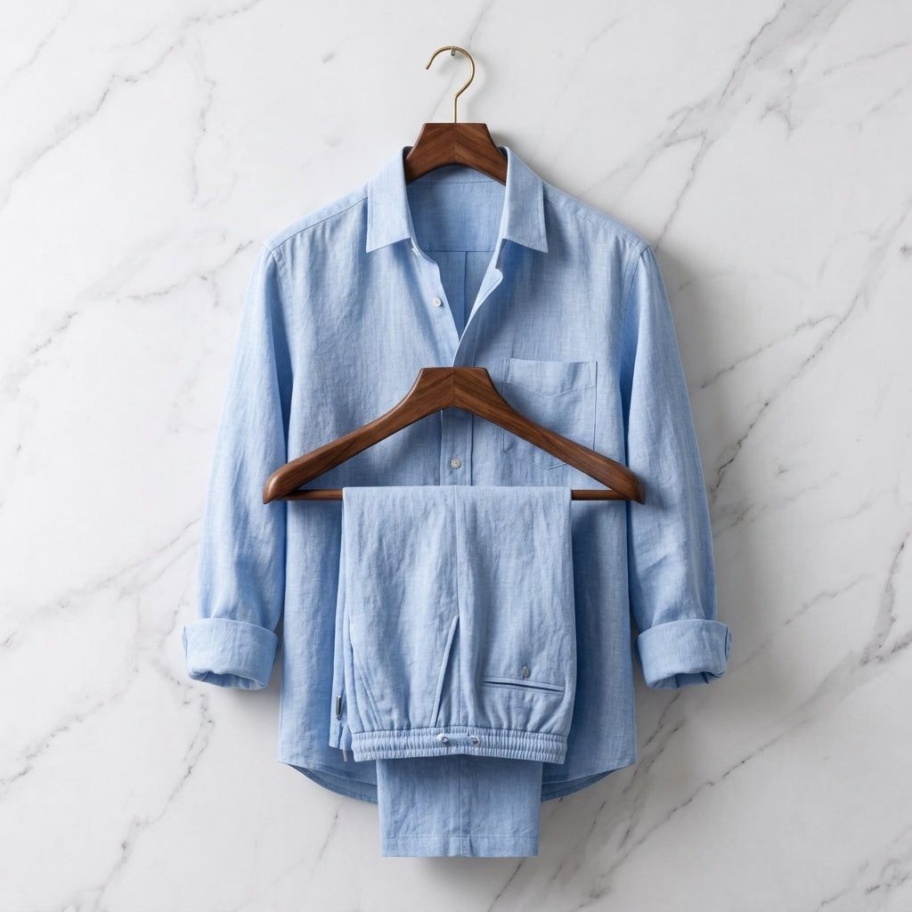 Vittorio Men’s Linen Shirt and Pants Set