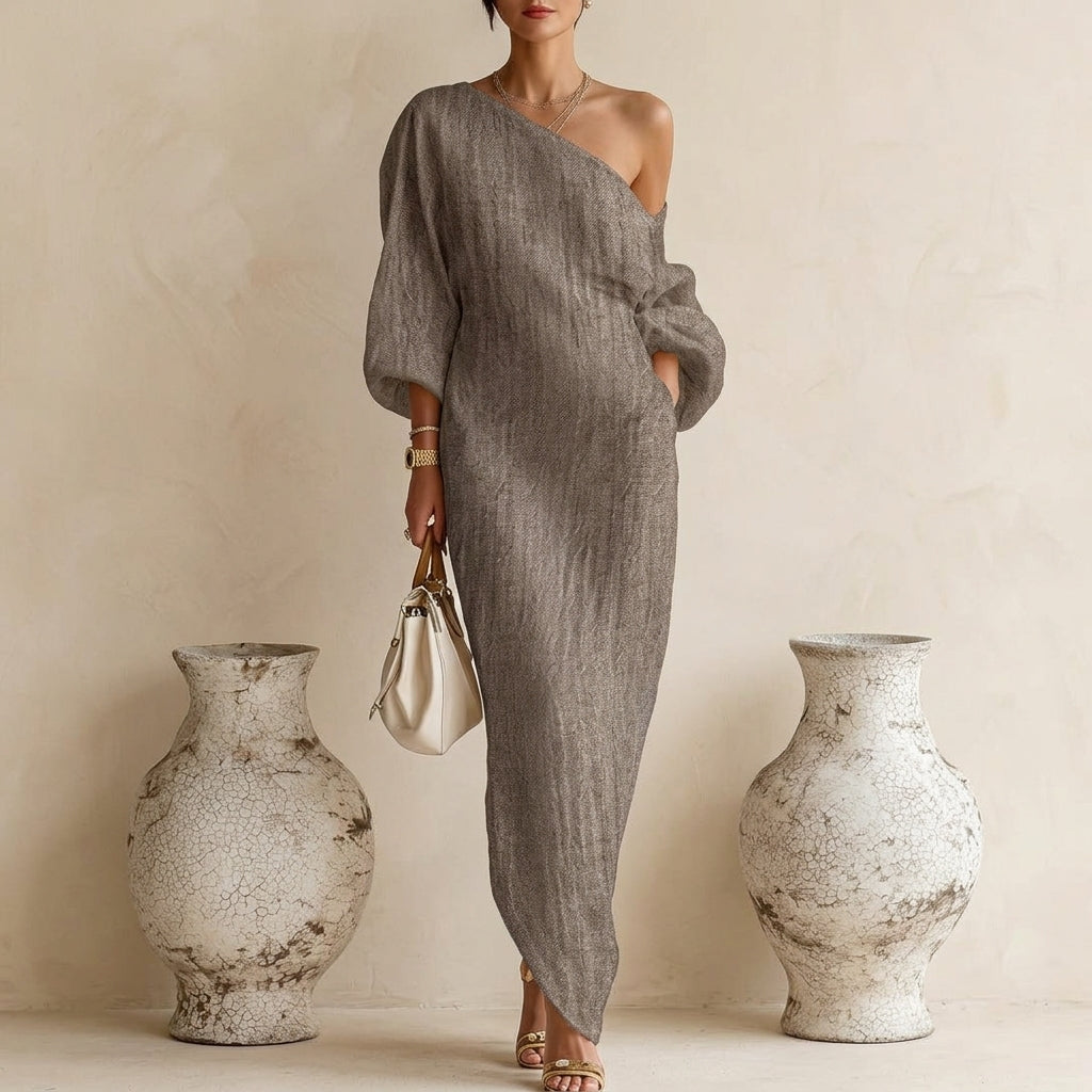 Nerina Women's Linen Maxi Dress