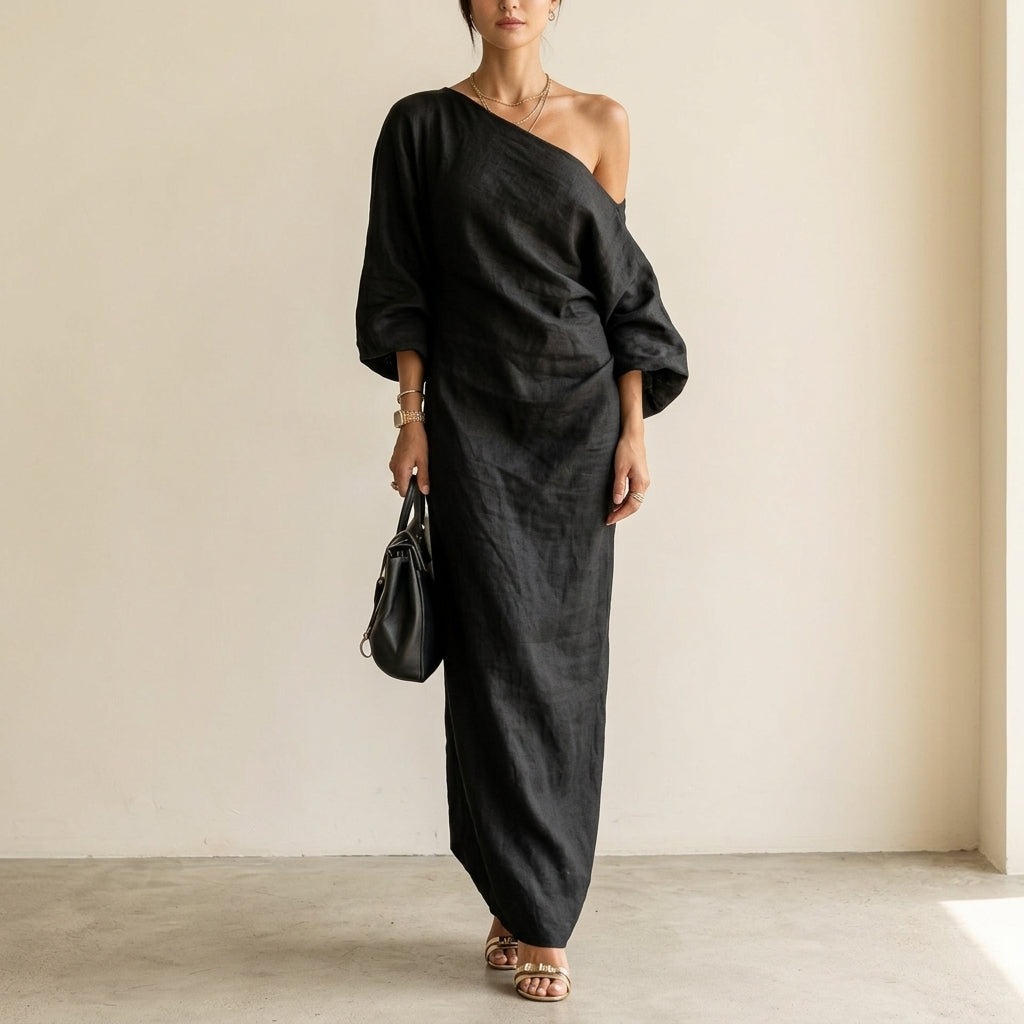 Nerina Women's Linen Maxi Dress