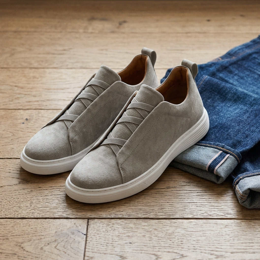Langley Men’s Suede Slip-On Sneakers