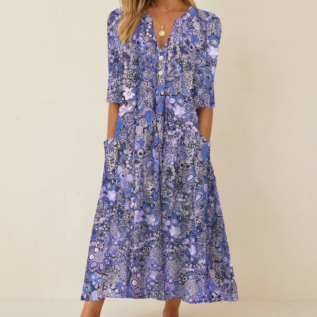 Lucia Women's Elegant Summer Midi Dress