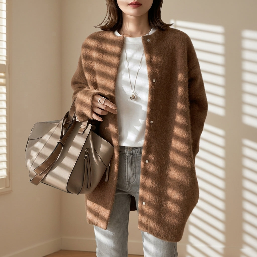 Soller Fluffy Knit Cardigan