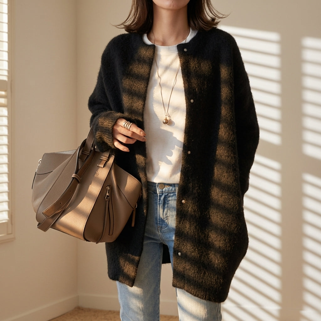 Soller Fluffy Knit Cardigan