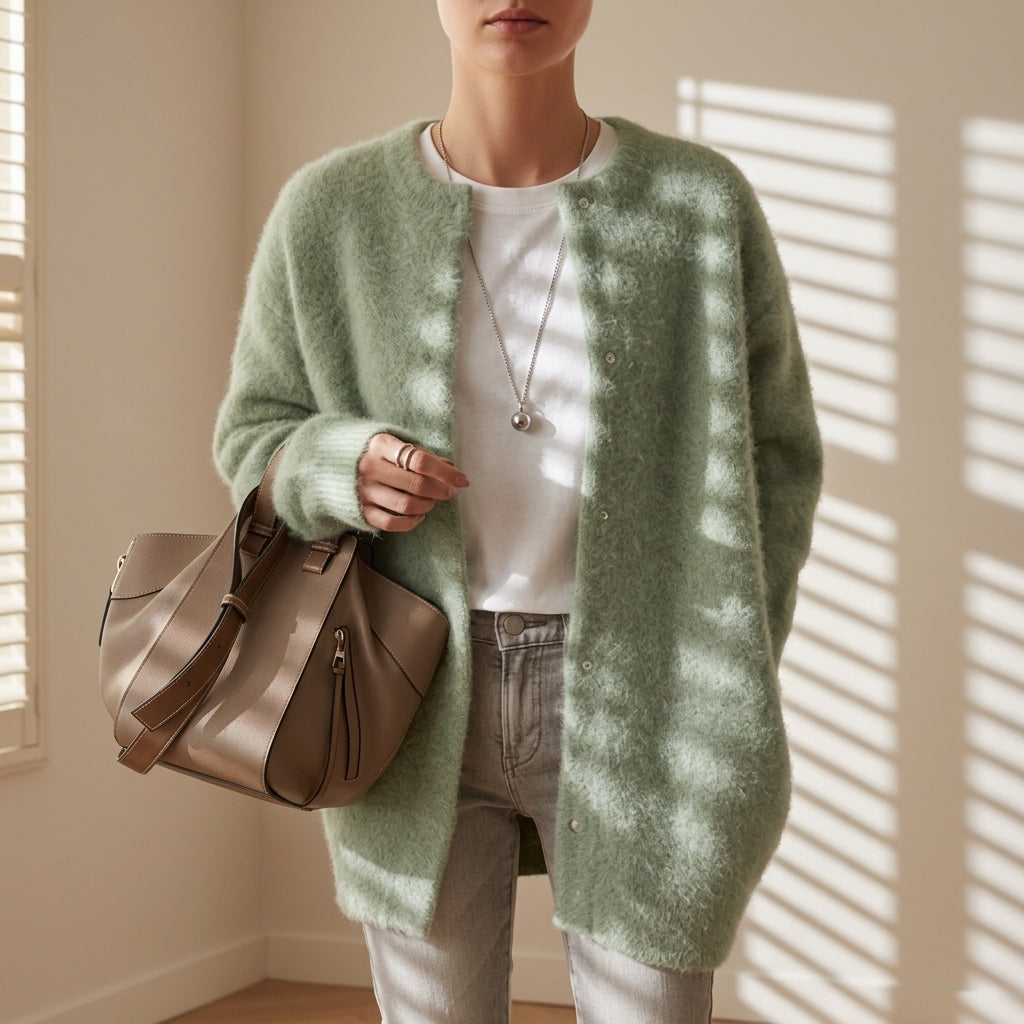 Soller Fluffy Knit Cardigan
