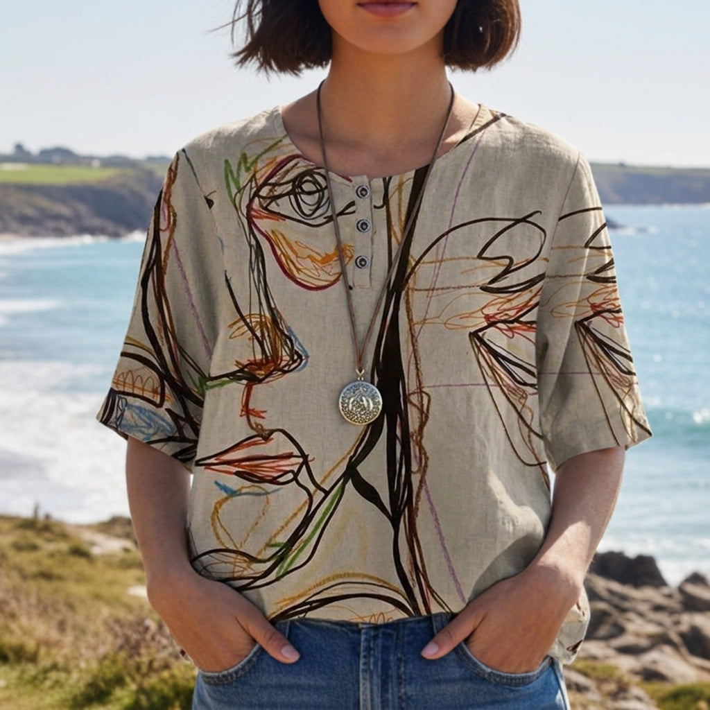 Amarante Vintage Print Blouse