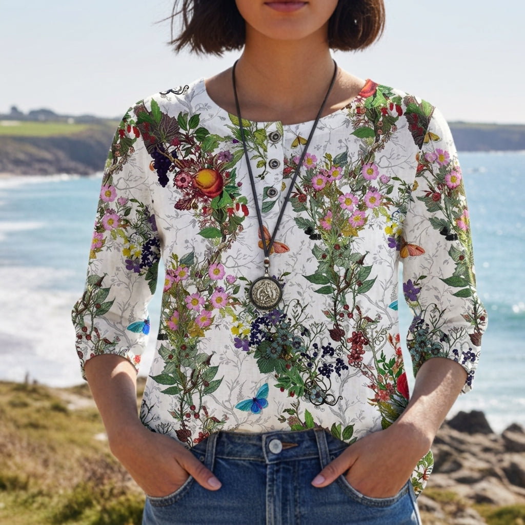 Amarante Vintage Print Blouse
