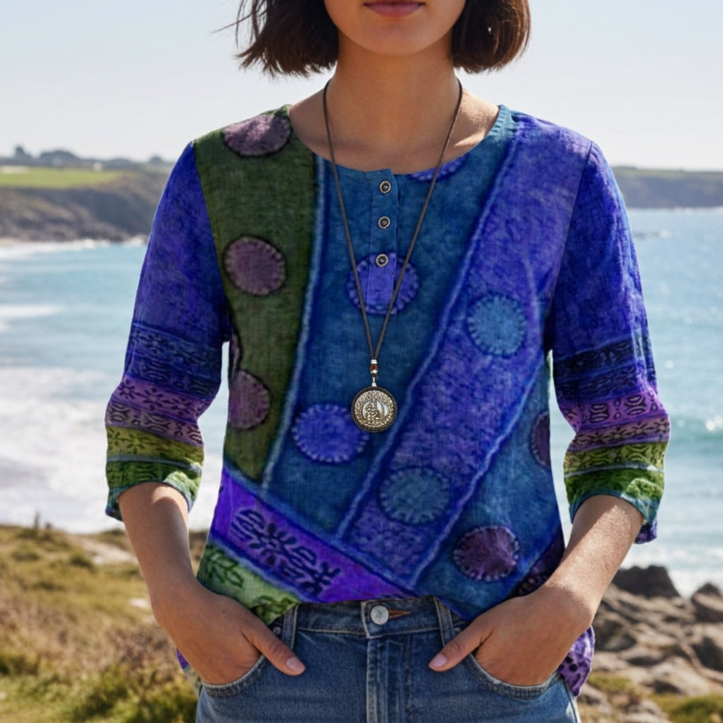 Amarante Vintage Print Blouse