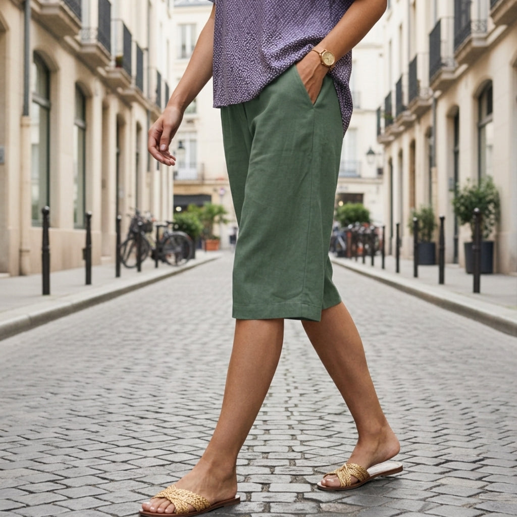 Andros Linen Capri Shorts