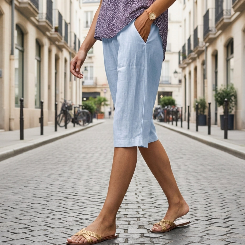 Andros Linen Capri Shorts