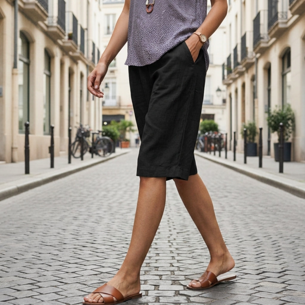 Andros Linen Capri Shorts