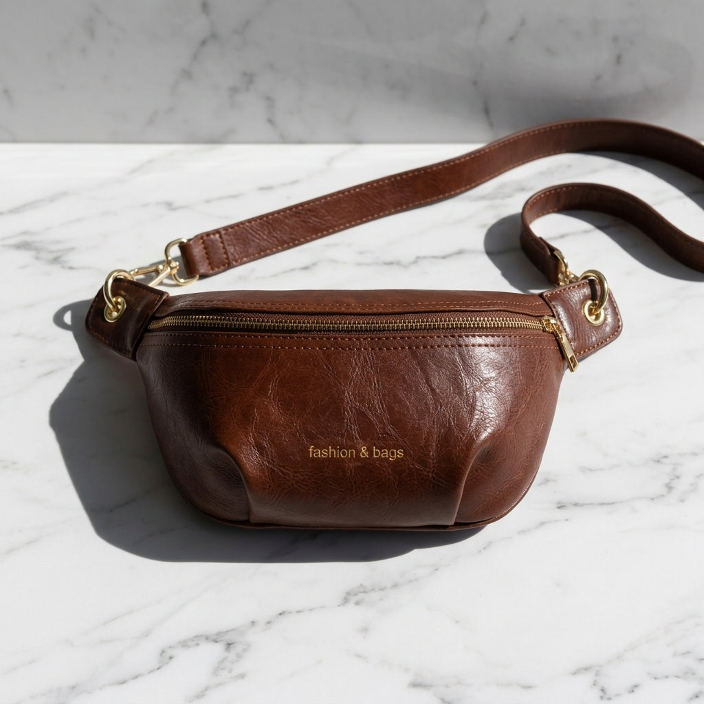 Skiathos Leather Crossbody Belt Bag