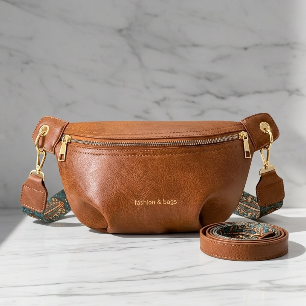 Skiathos Leather Crossbody Belt Bag