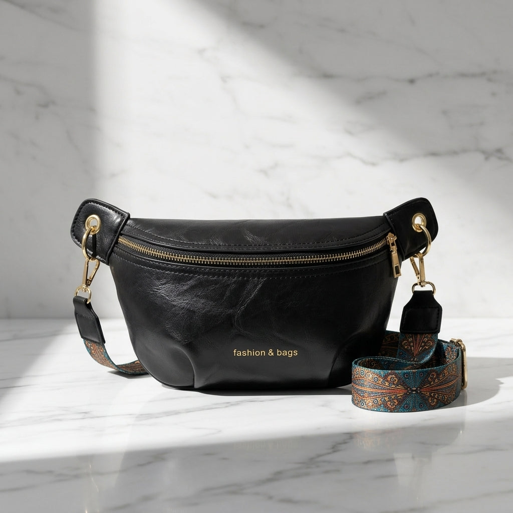 Skiathos Leather Crossbody Belt Bag