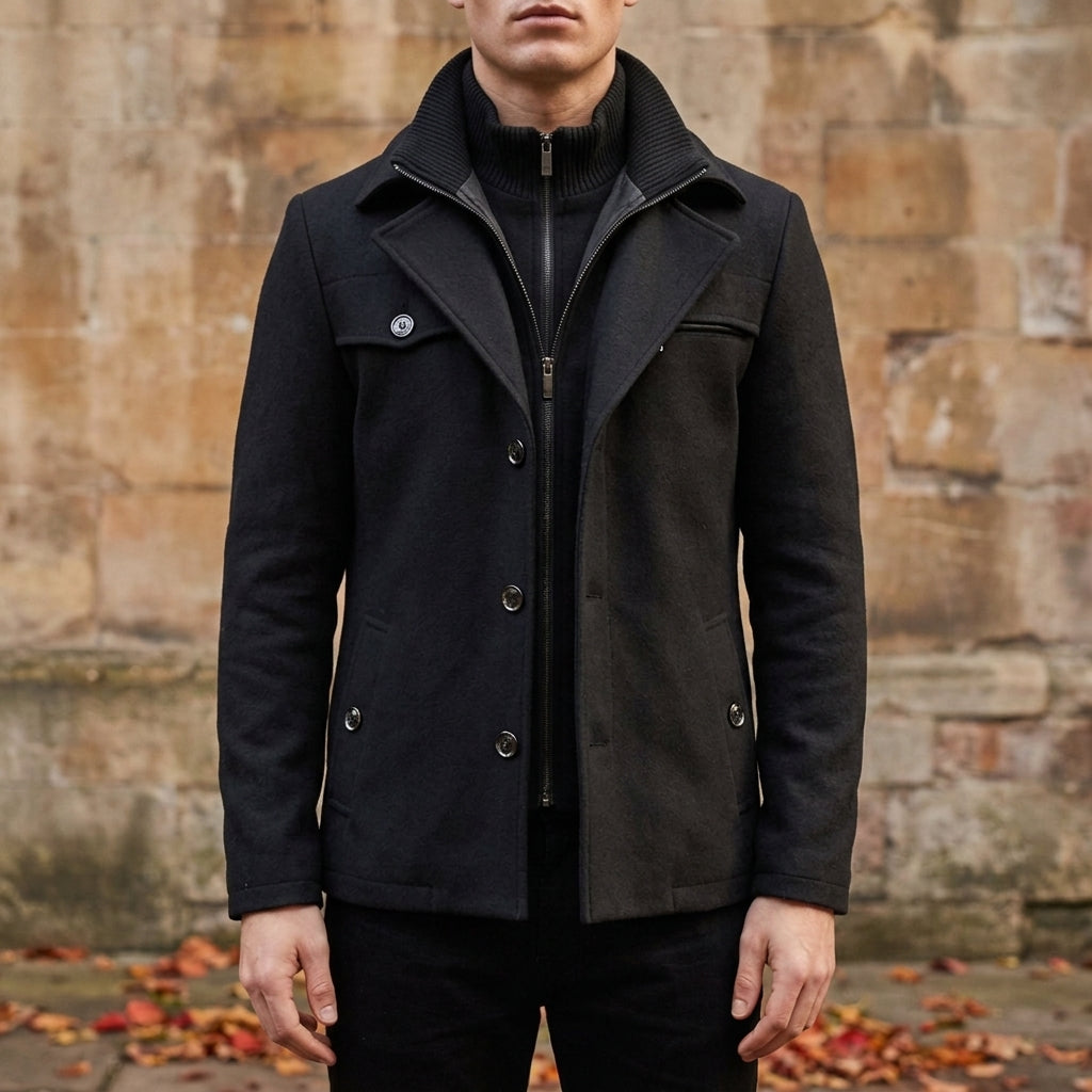 Amorgos Tailored Layered Overcoat
