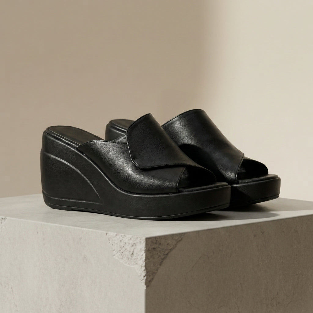 Beaulieu Orthopedic Platform Wedge Mules
