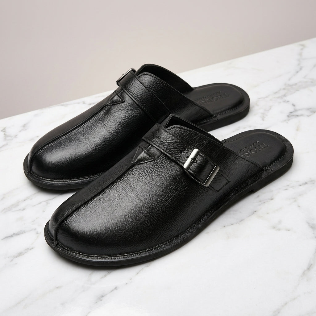 Henley Men's Leather Backless Mules