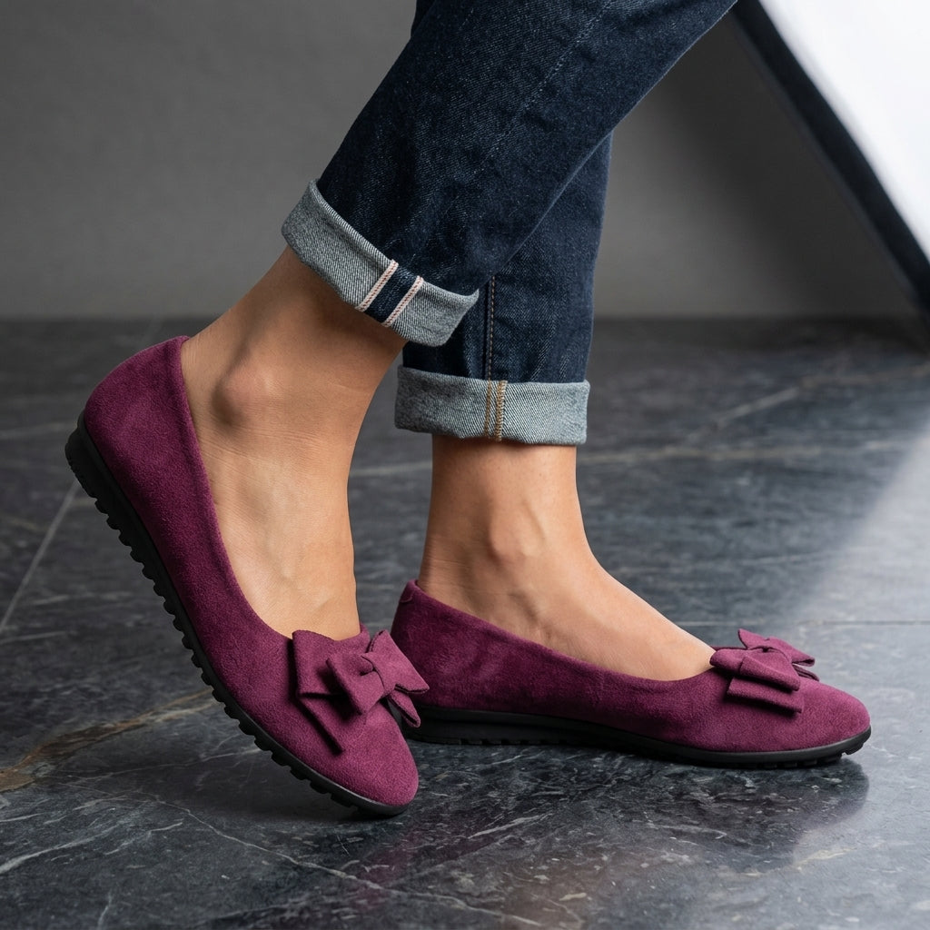 Amelie Women's Suede Bow Flats