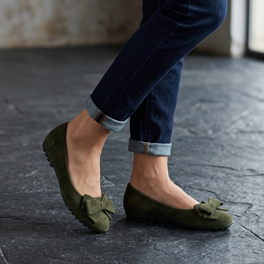 Amelie Women's Suede Bow Flats