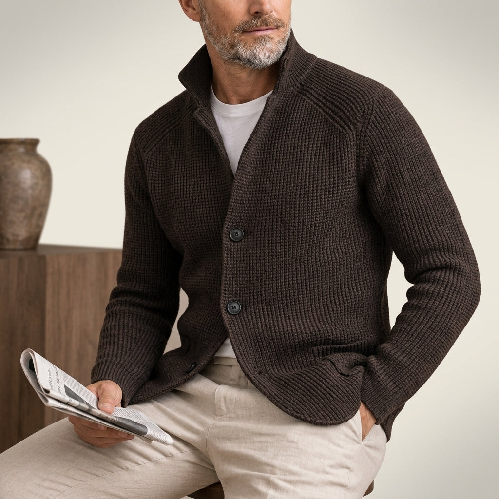 Henley Men's Wool Knit Jacket