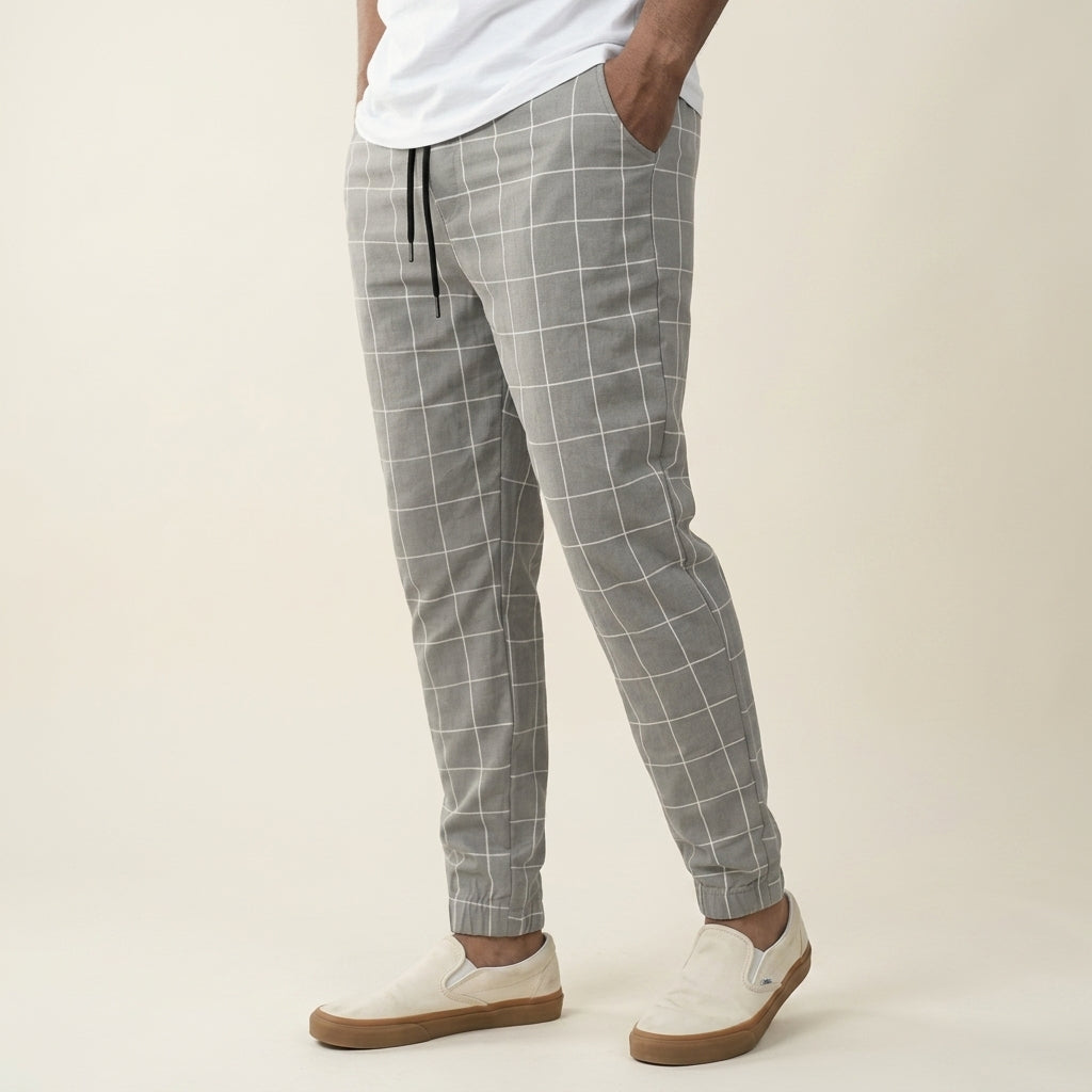 Sète Cotton Plaid Sweatpants