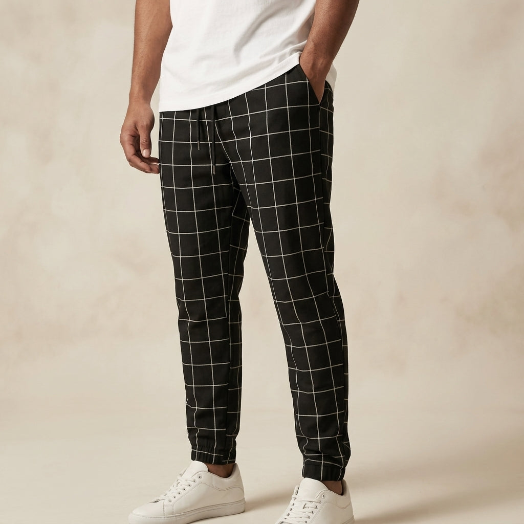 Sète Cotton Plaid Sweatpants