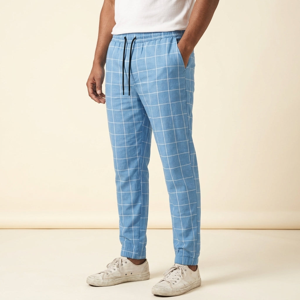 Sète Cotton Plaid Sweatpants