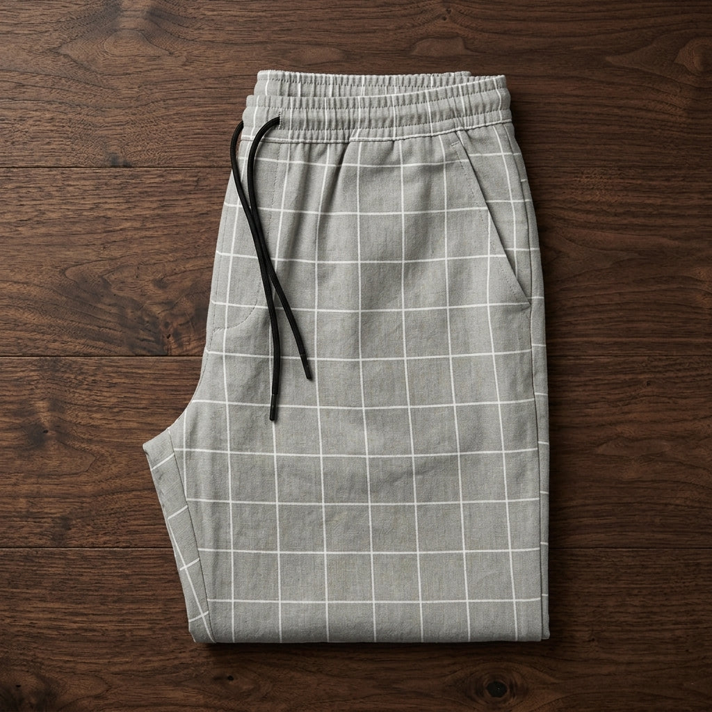Sète Cotton Plaid Sweatpants