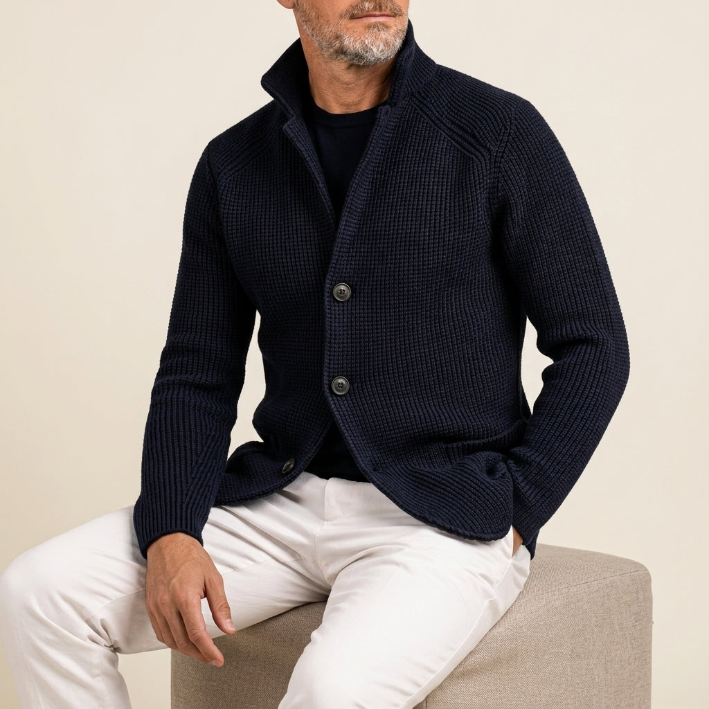 Henley Men's Wool Knit Jacket