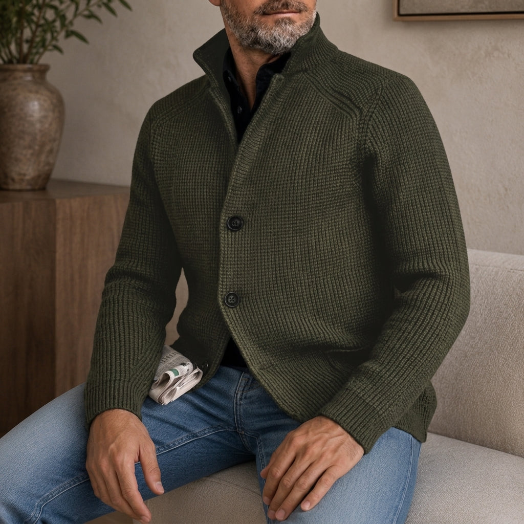 Henley Men's Wool Knit Jacket