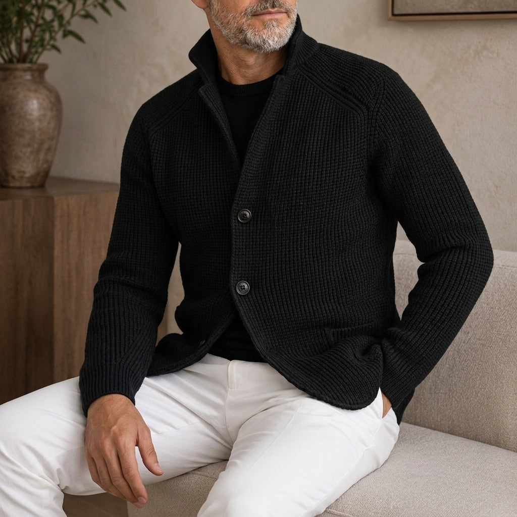 Henley Men's Wool Knit Jacket