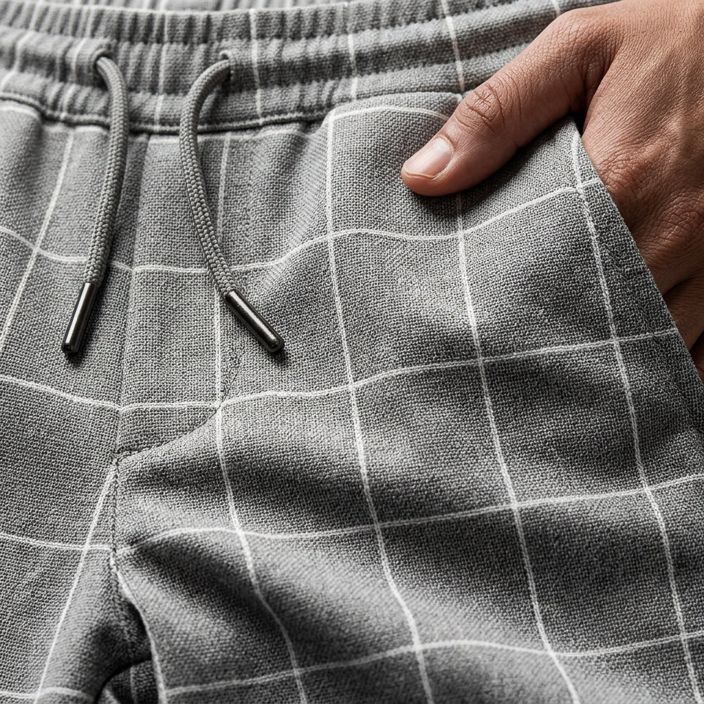Sète Cotton Plaid Sweatpants