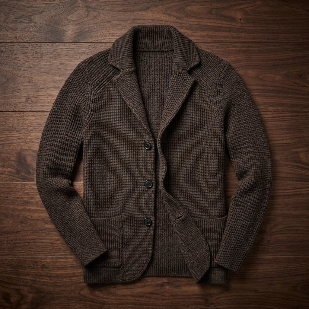 Henley Men's Wool Knit Jacket