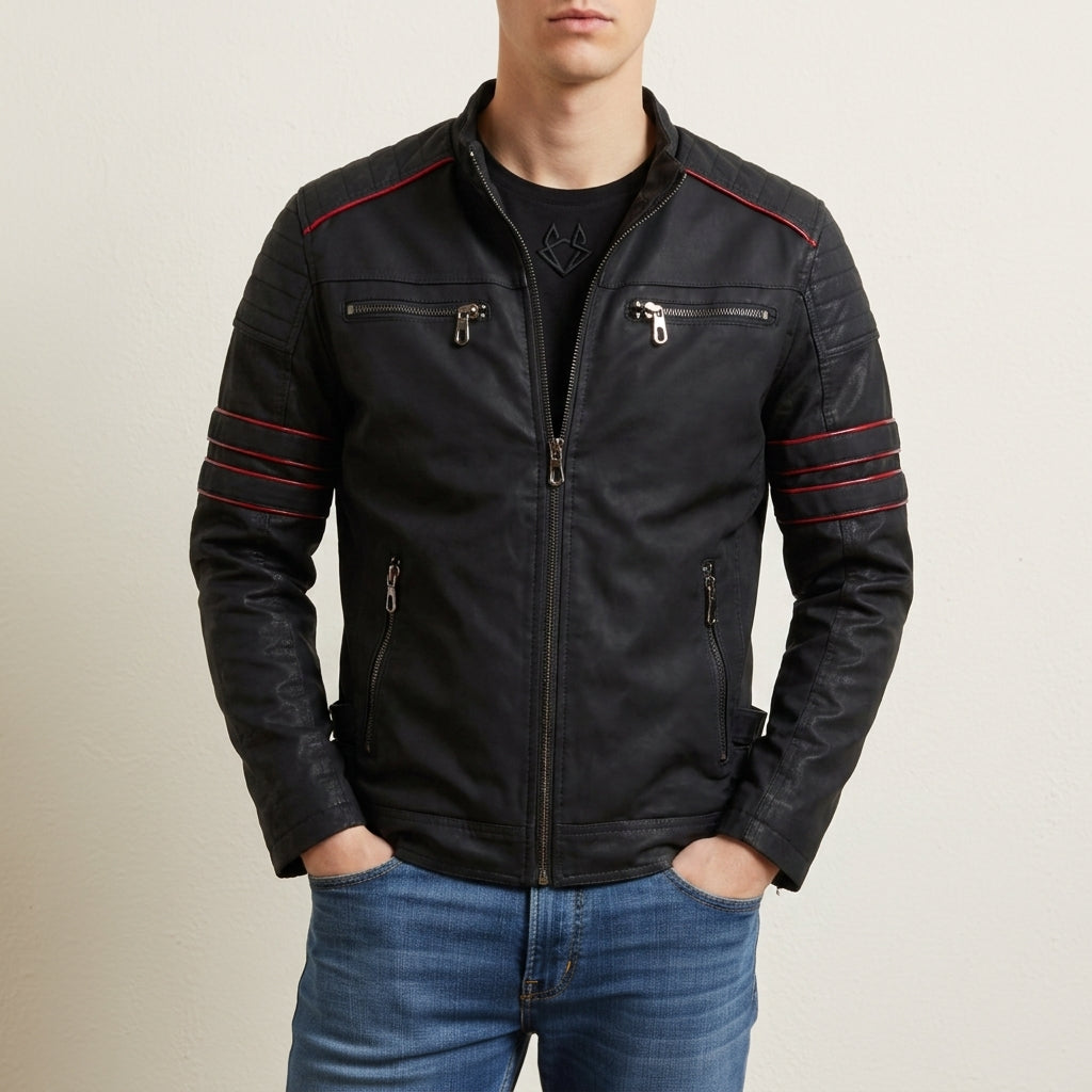 Sitges Faux Leather Biker Jacket