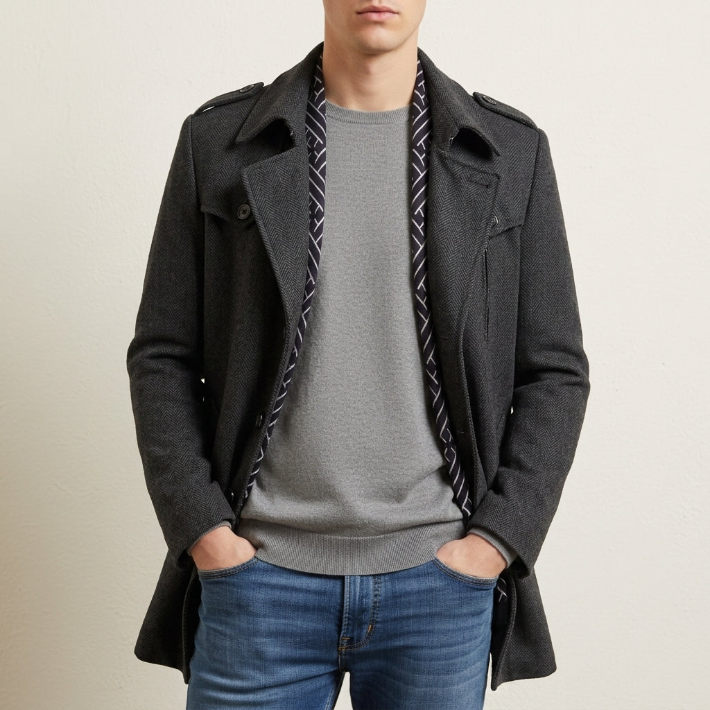 Kalymnos Slim Fit Overcoat
