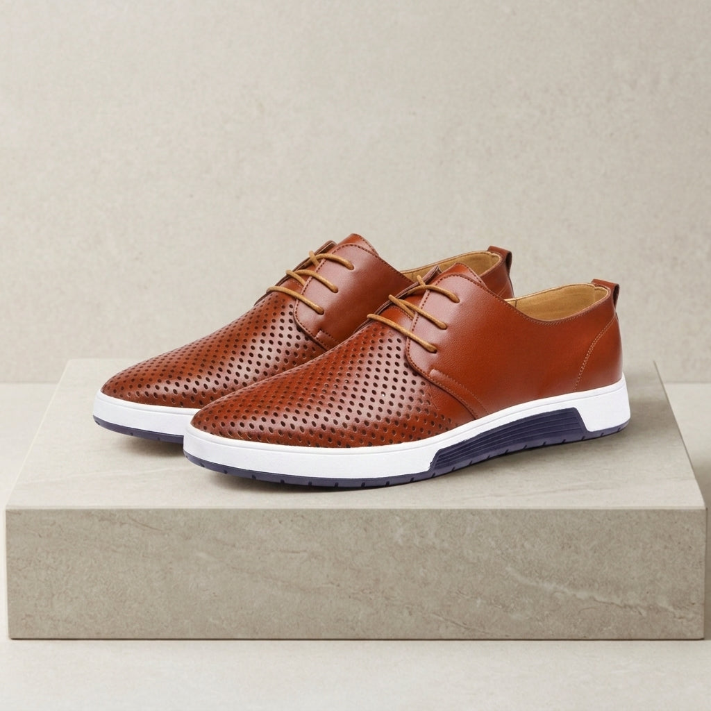 Nico Perforated Leather Sneakers