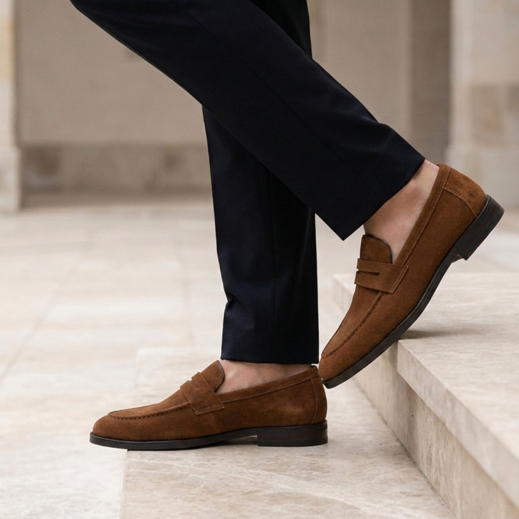 Rhodes Suede Penny Loafers